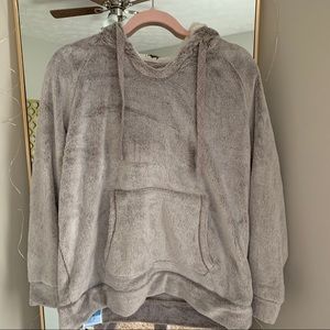 Gray Cozy Plush Hoodie